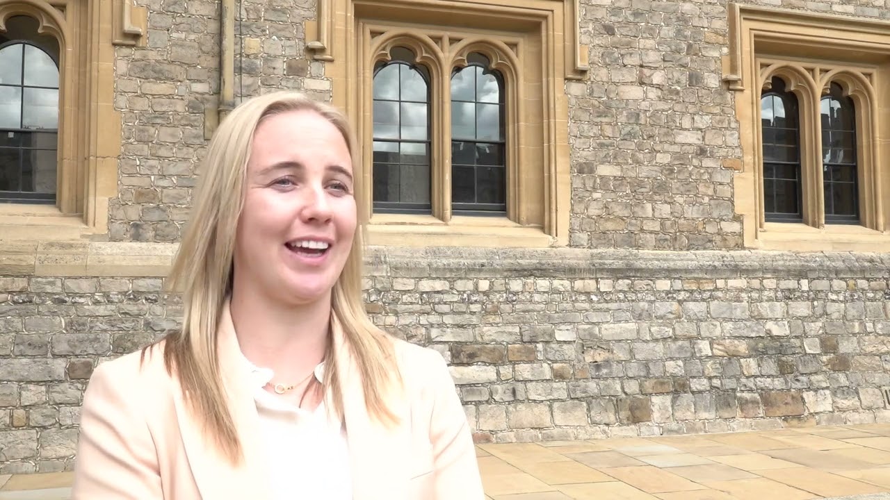England's Beth Mead at Windsor Castle after made an MBE