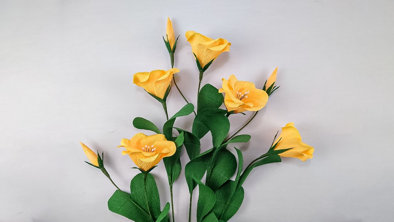 How To Make  Lisianthus Paper Flowers 🥰 Easy Home DIY Idea