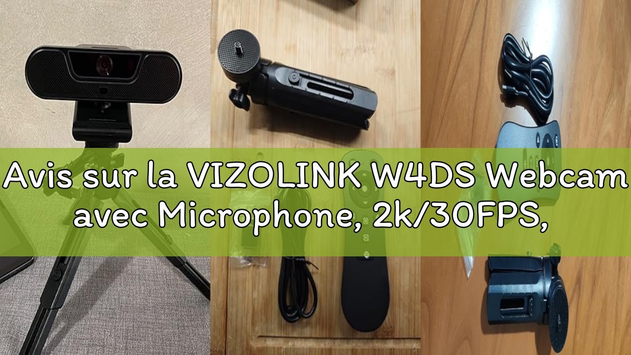Avis sur la VIZOLINK W4DS Webcam avec Microphone, 2k/30FPS, 1080P/60FPS, Full HD Webcam PC, Correcti
