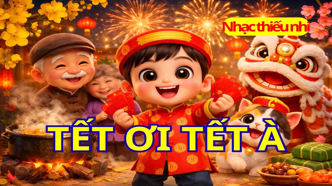 Tết Ơi Tết À 🎶 | Nhạc Tết Thiếu Nhi Vui Nhộn | Hoạt Hình 3D | Bé Vui Đón Tết