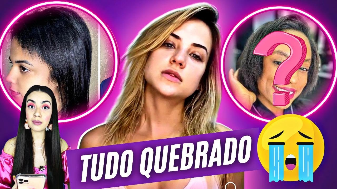 CORTE QUÍMICO - FAMOSAS SEM O APLIQUE E COM OS CABELOS QUEBRADOS 😱