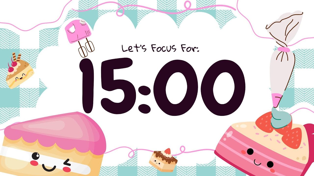 Cozy Cake Vibes🍰 |15 Minute Countdown Timer Perfect for Students & Classrooms