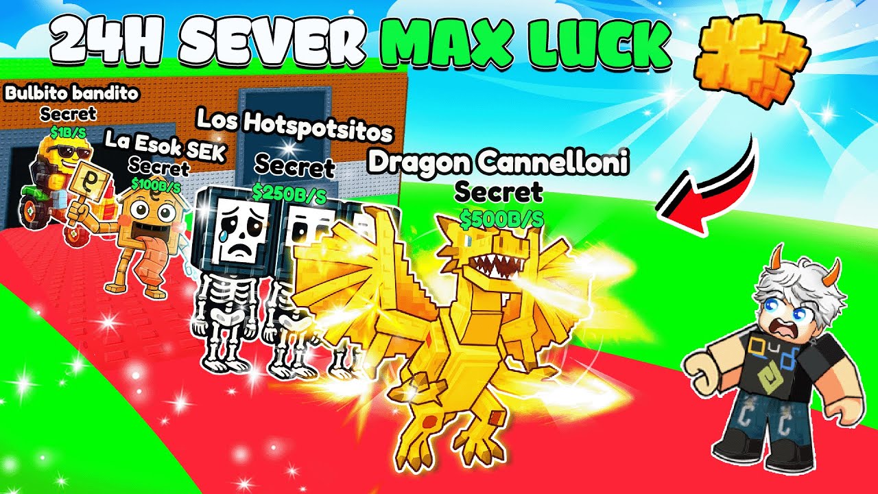 FOXP 24H D&Ugrave;NG T&Agrave;I KHOẢN CỦA FAN V&Agrave;O SEVER MAX LUCK BẮT TẤT CẢ SECRET TRONG STEAL A BRAINROT