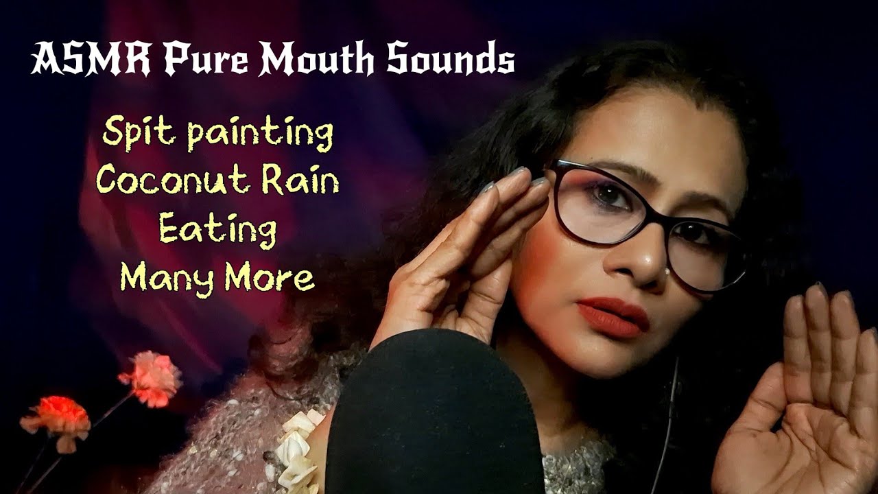 ASMR Pure Mouth Sounds for Deep Sleep 💤 ( Spit Painting+ Rain Tingles + Hand Sounds ) | Asmr Ghosal