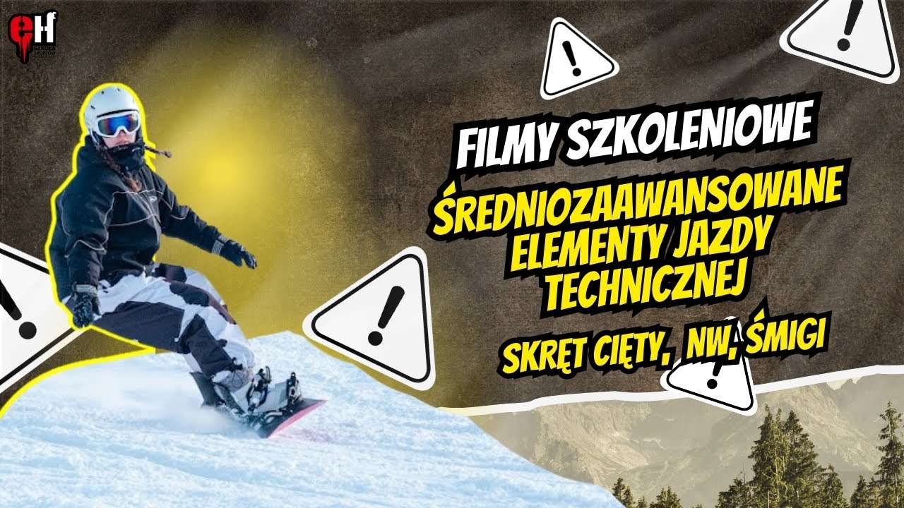 Średniozaawansowane elementy jazdy technicznej skręt cięty, NW, śmigi
