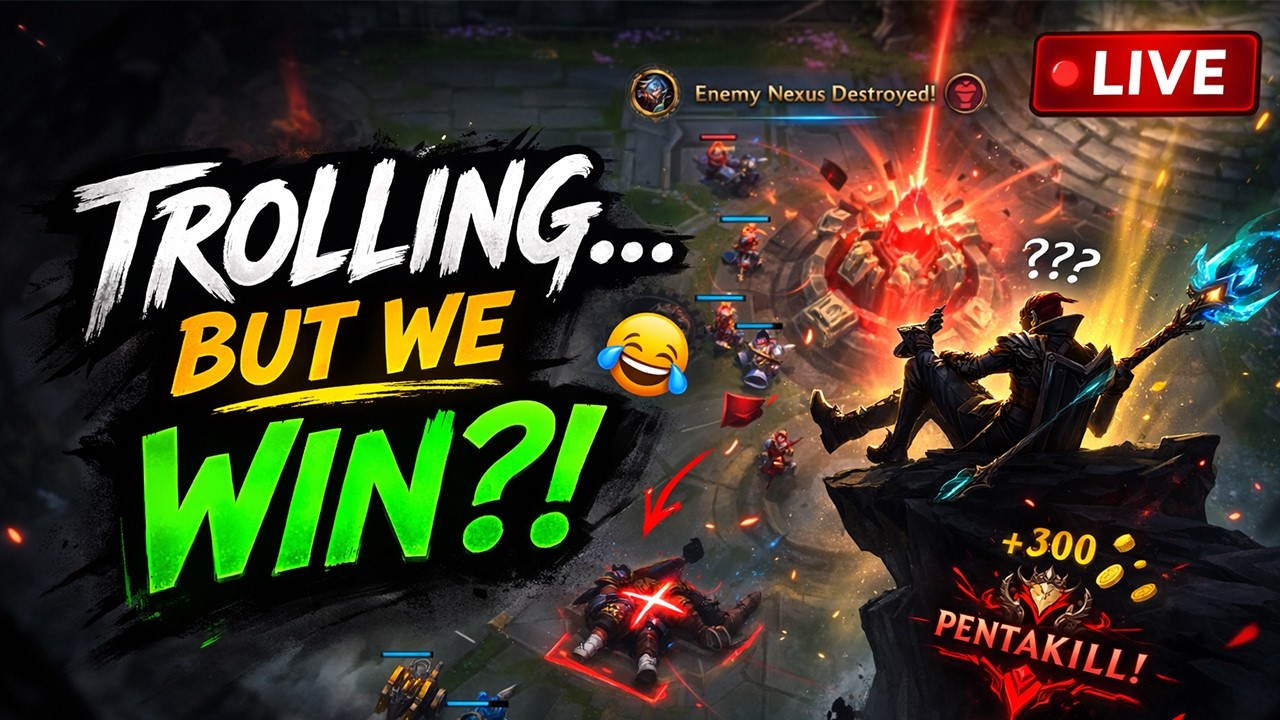 LIVE League of Legends Ranked - TROLL → CARRY? 😂 Support??