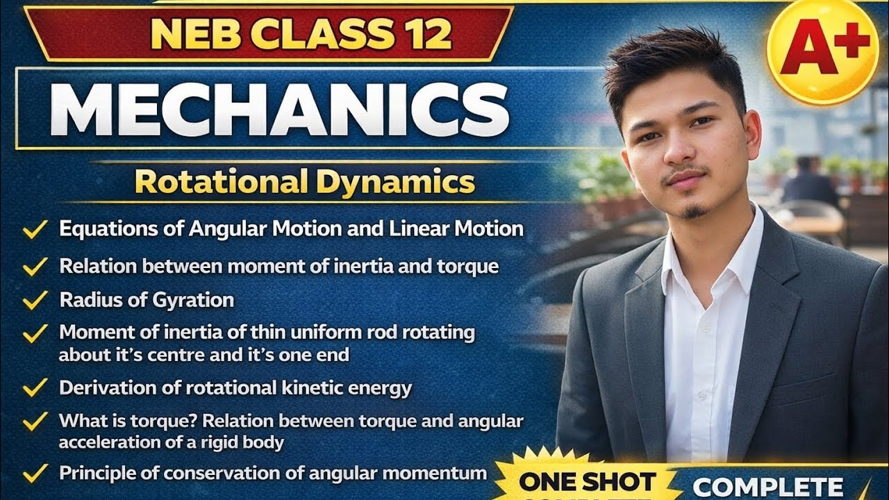 NEB Class 12 Physics Mechanics | One Shot Complete Notes with PDF | Torque, MOI, Angular Momentum