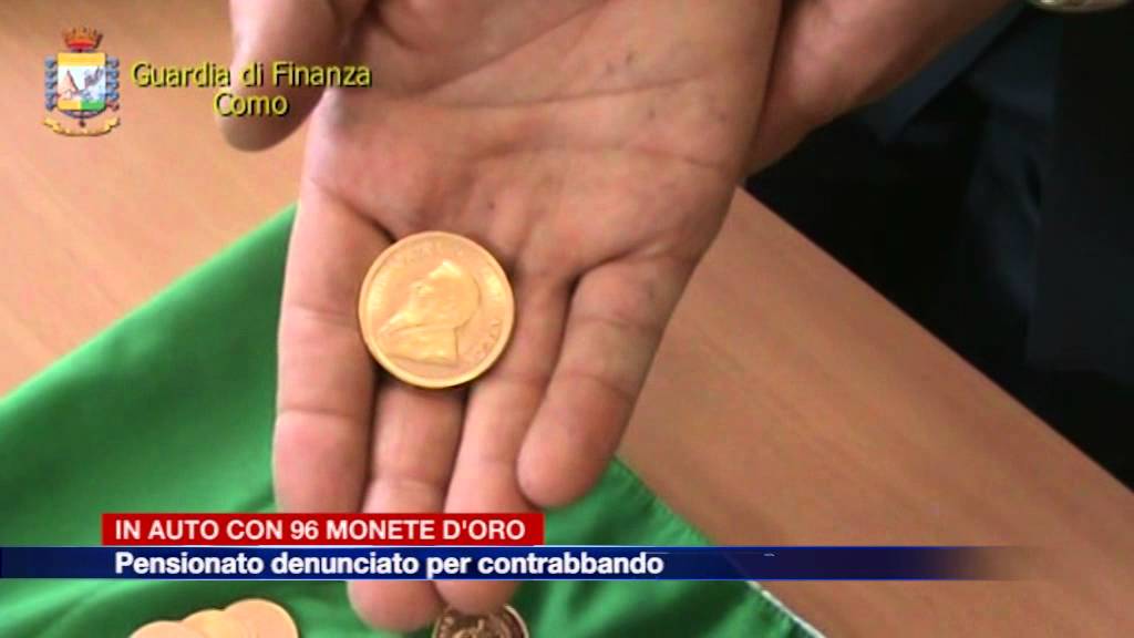 Etg - In auto con 96 monete d'oro. Pensionato denunciato per contrabbando