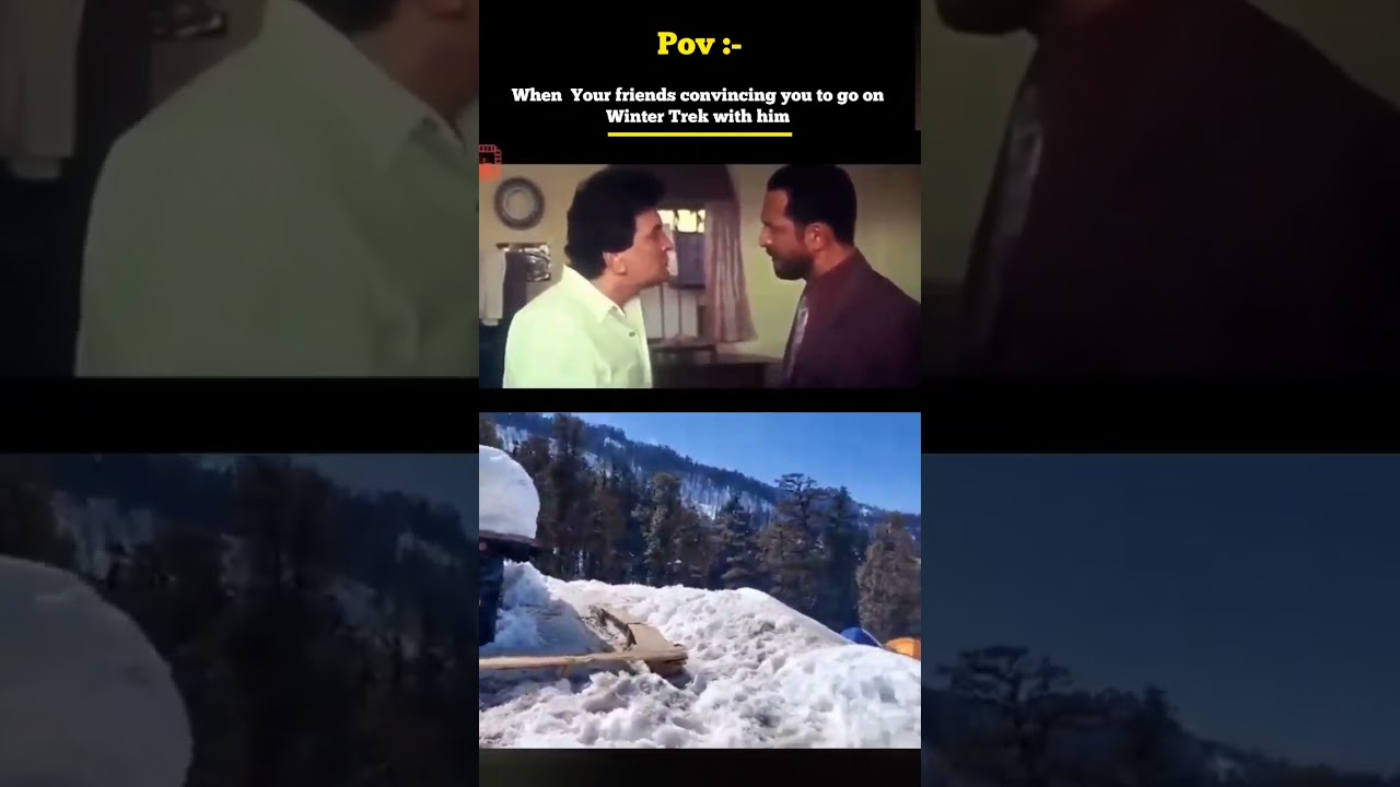 winter Trek with friends ❣️#share #wintertrek #friends #memes #funny #bollywood