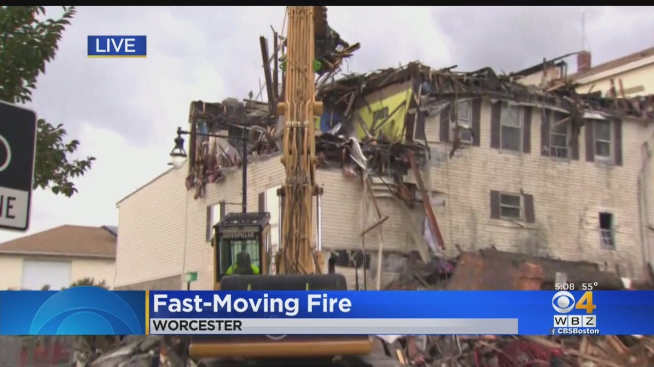 Large Fire Rips Through Multi-Story Building In Worcester
