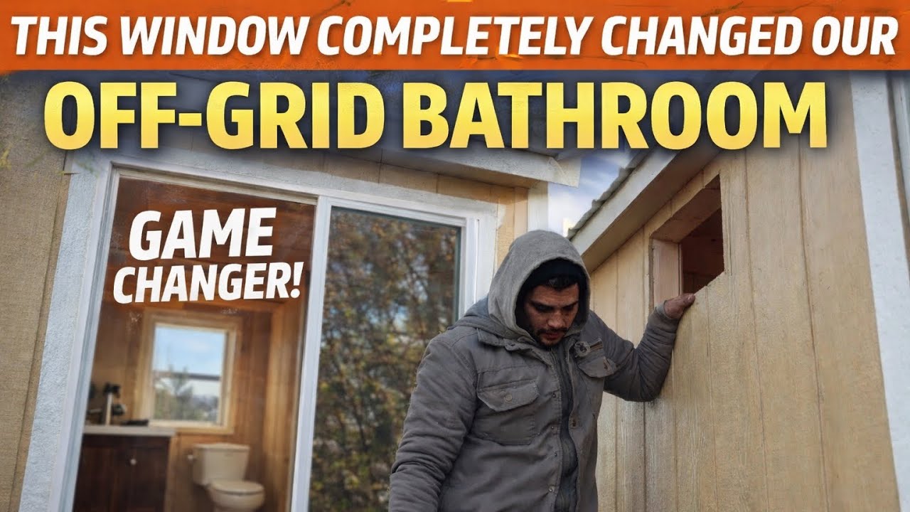 Installing a Bathroom Window Off Grid | Cabin Build Progress