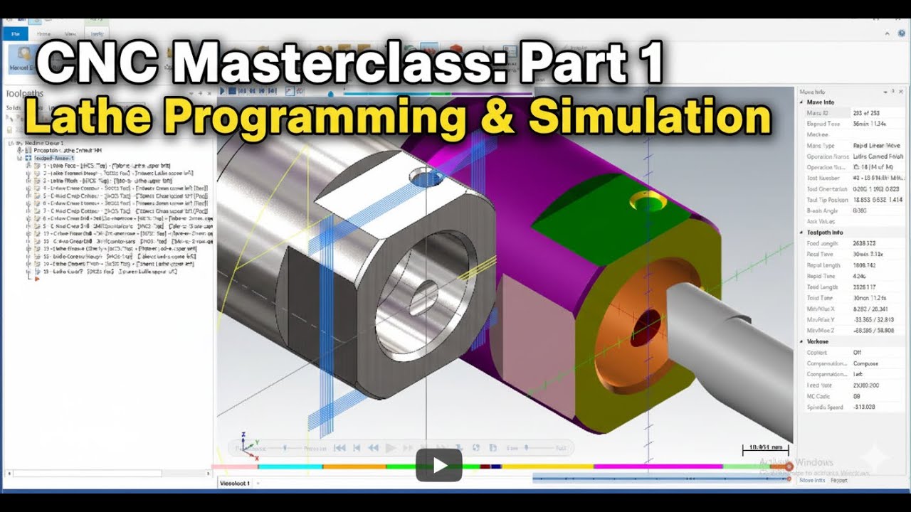Mastercam: Ultimate Turn-Mill Flange! Y-Axis Drill, 4-Sided Milling & All Lathe Operations! 🤯