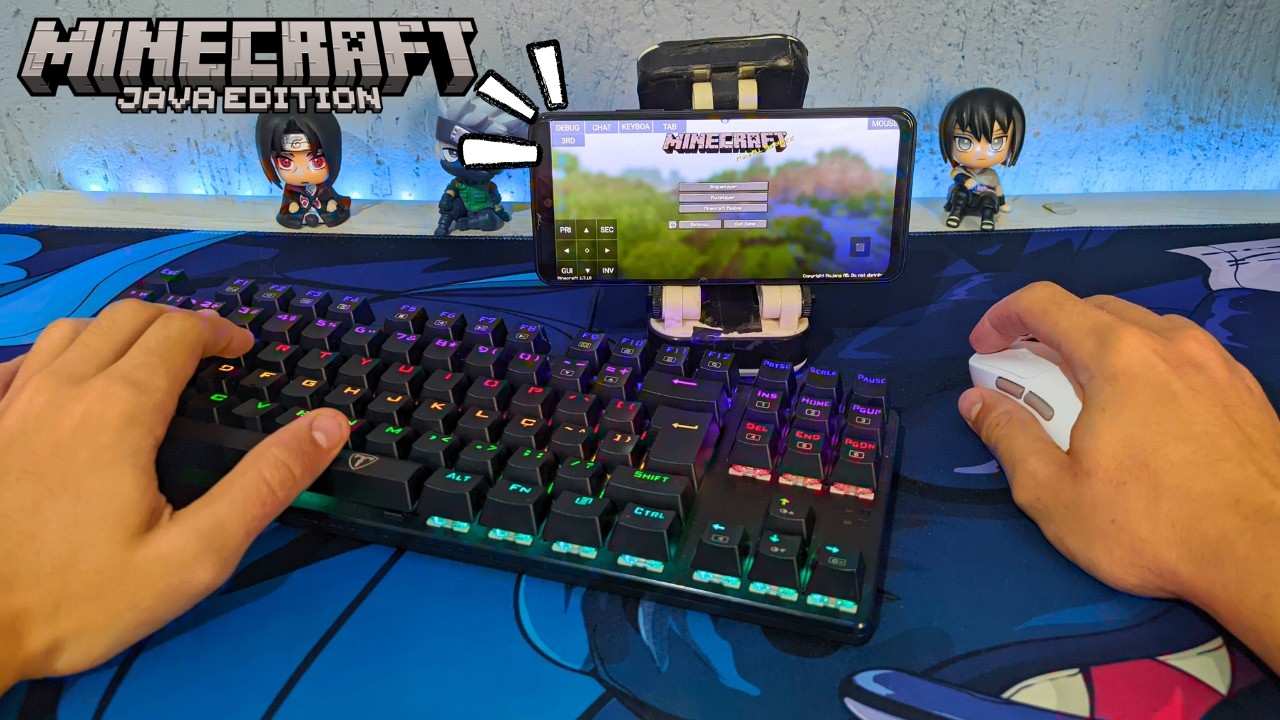 Как играть в Minecraft Java с помощью клавиатуры и мыши на мобильном телефоне — mobile gamer