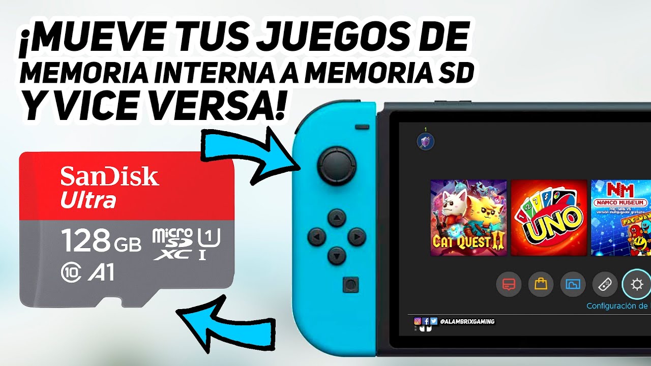 Nintendo Switch // ¡MUEVE tus juegos a memoria SD SIN descargarlos otra vez!