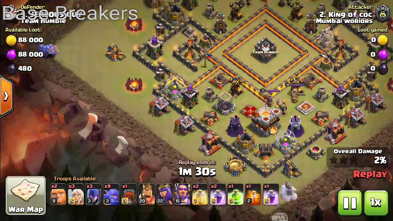 Th11 Bowitch attack strategy against of max th11 war base clear with 3 star in war .