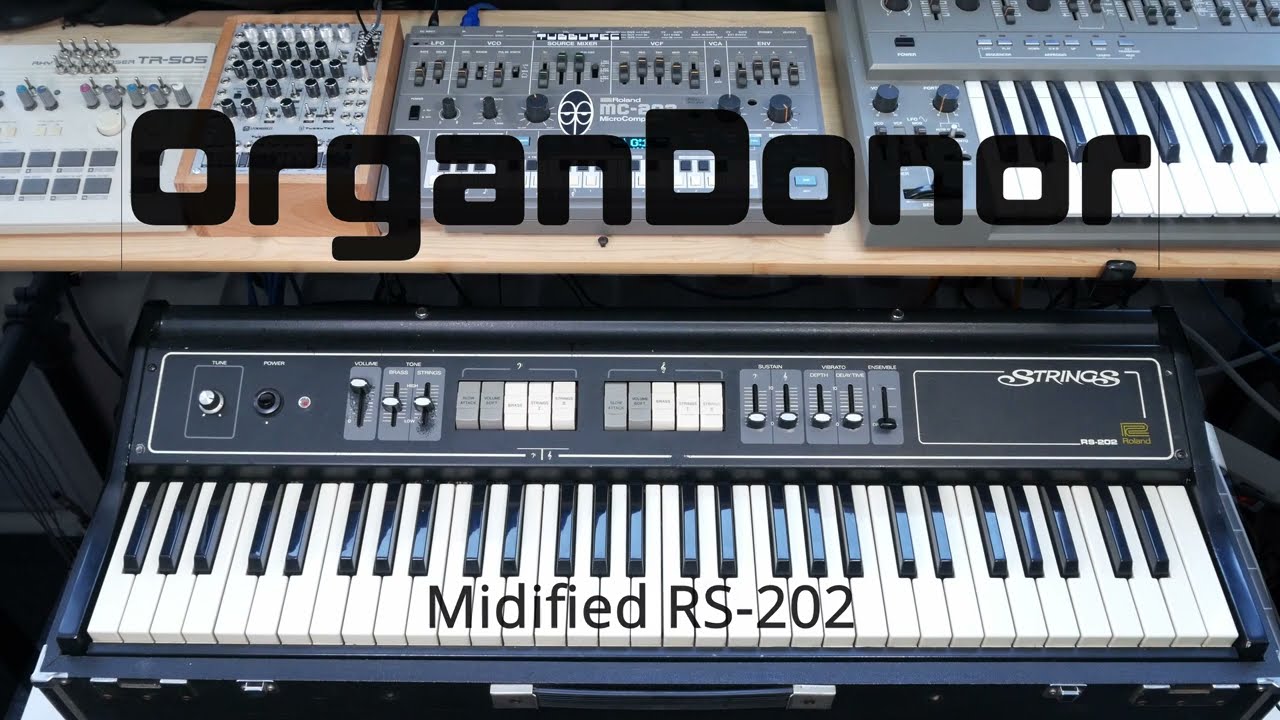 Roland RS-202 with MIDI - Tubbutec organDonor demo