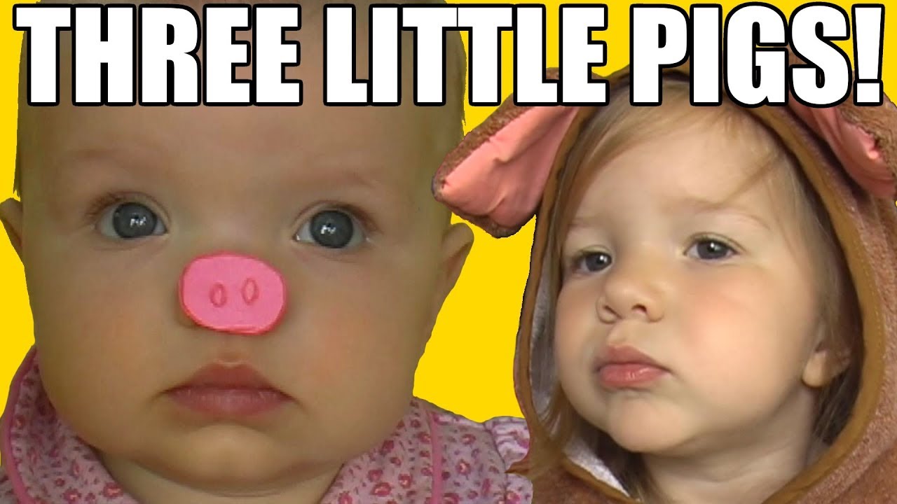 Three Little Pigs Starring Jillian & Addie!  Babyteeth4 Classic Mini Movie