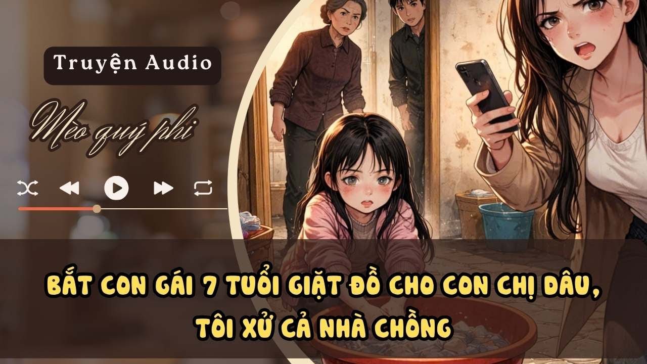 BẮT CON GÁI 7 TUỔI GIẶT ĐỒ CHO CON CHỊ DÂU, TÔI XỬ CẢ NHÀ CHỒNG #meoquyphi
