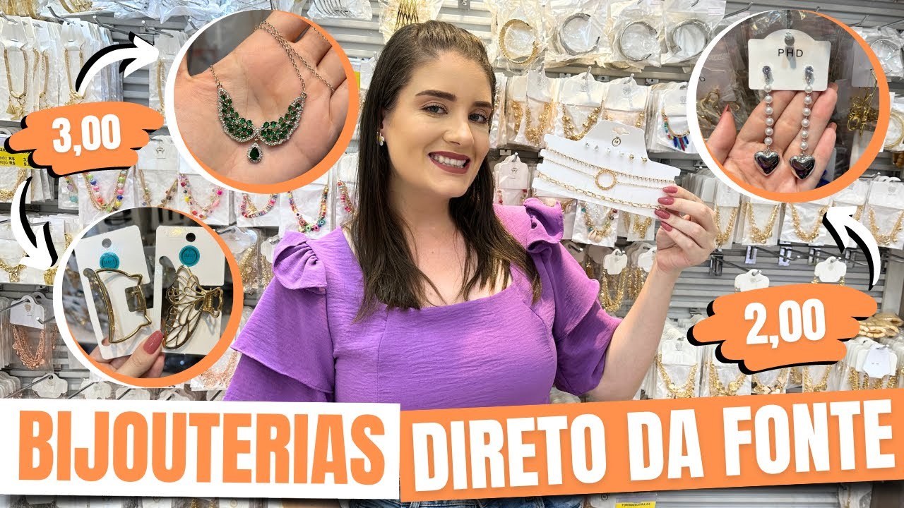 BIJOUTERIAS BARATAS NA 25 DE MARÇO - MAIOR LOJA DE ACESSÓRIOS FEMININOS DE R$2,00 E R$3,00