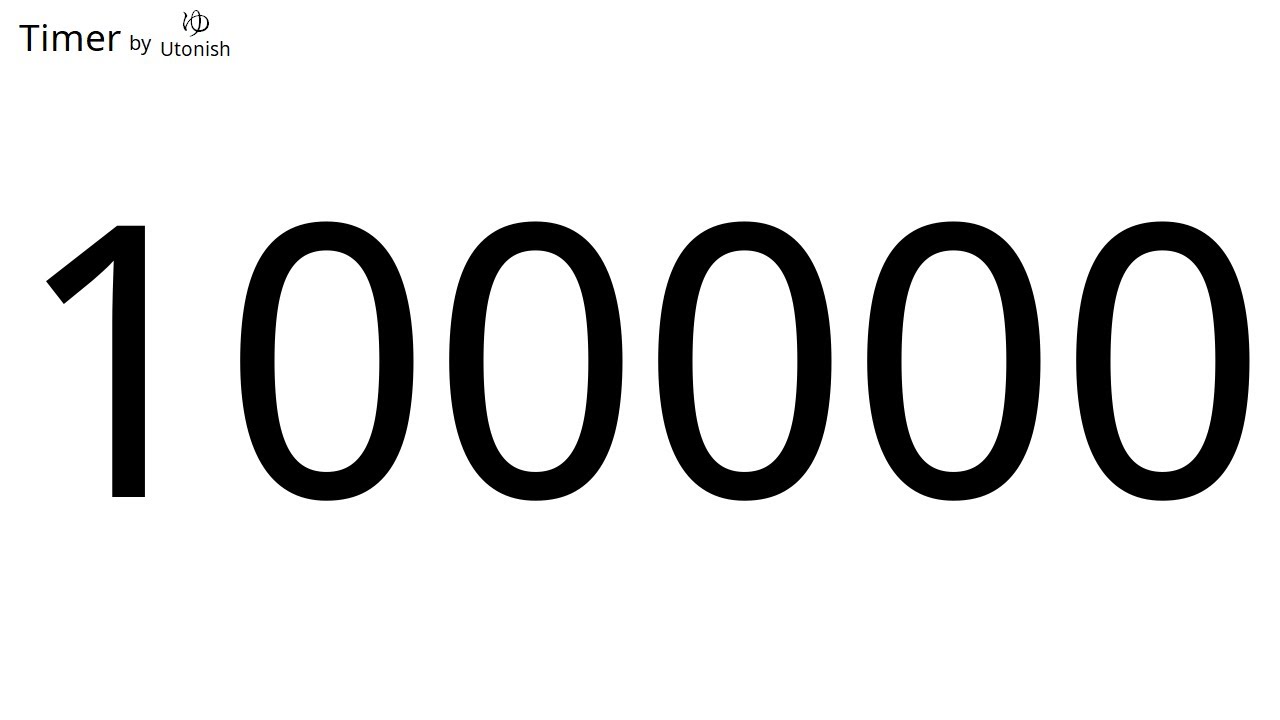 100000 Second Countup Timer