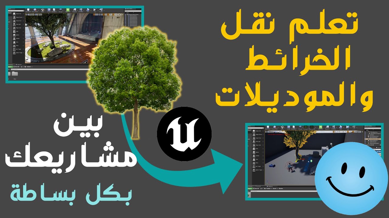 نقل المحتوى بين مشاريع انريل انجن
