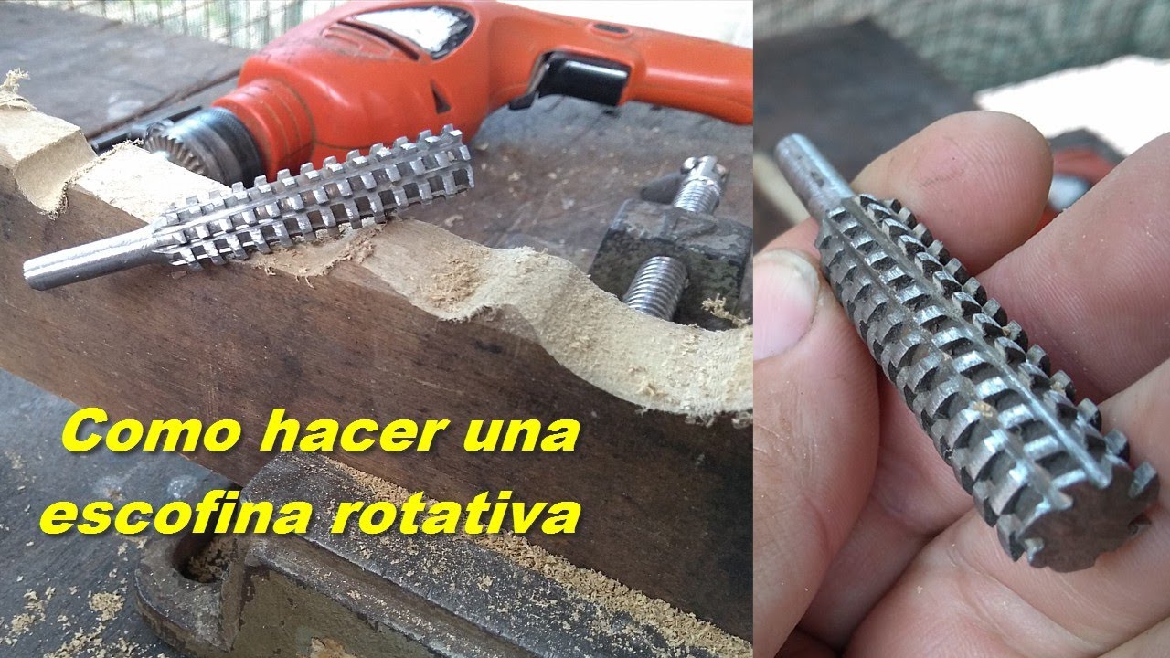 Escofina rotativa casera