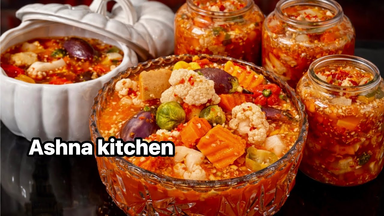RAMADAN SPECIAL | Afghan Achar | Pickled Turshi  #آچار#ترشی  افغانی -آوری وسرکه سیب #رمضان الکریم