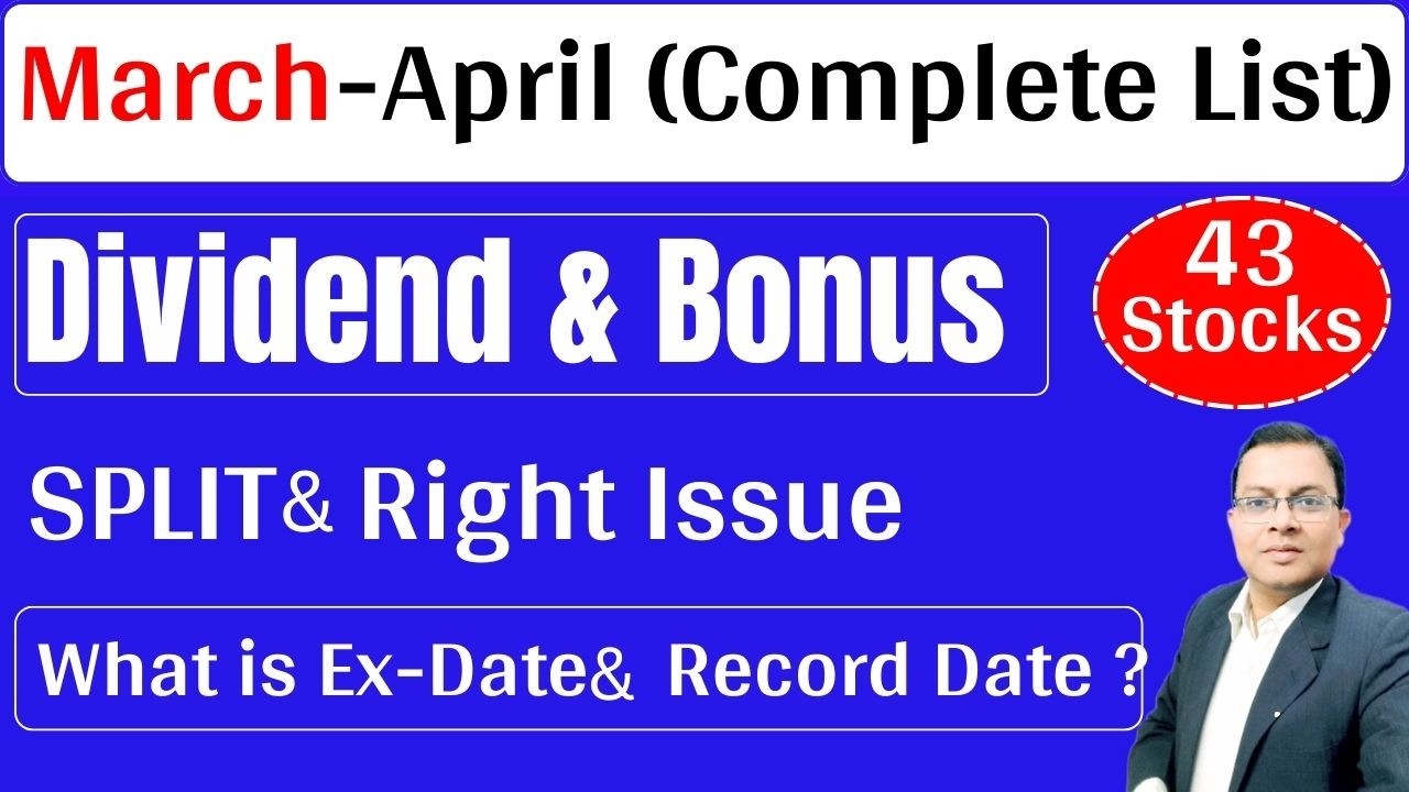 Top 43 Dividend stocks ,Bonus & Split I Upcoming dividend I Upcoming Bonus ,split I IOC I IRFC I BEL