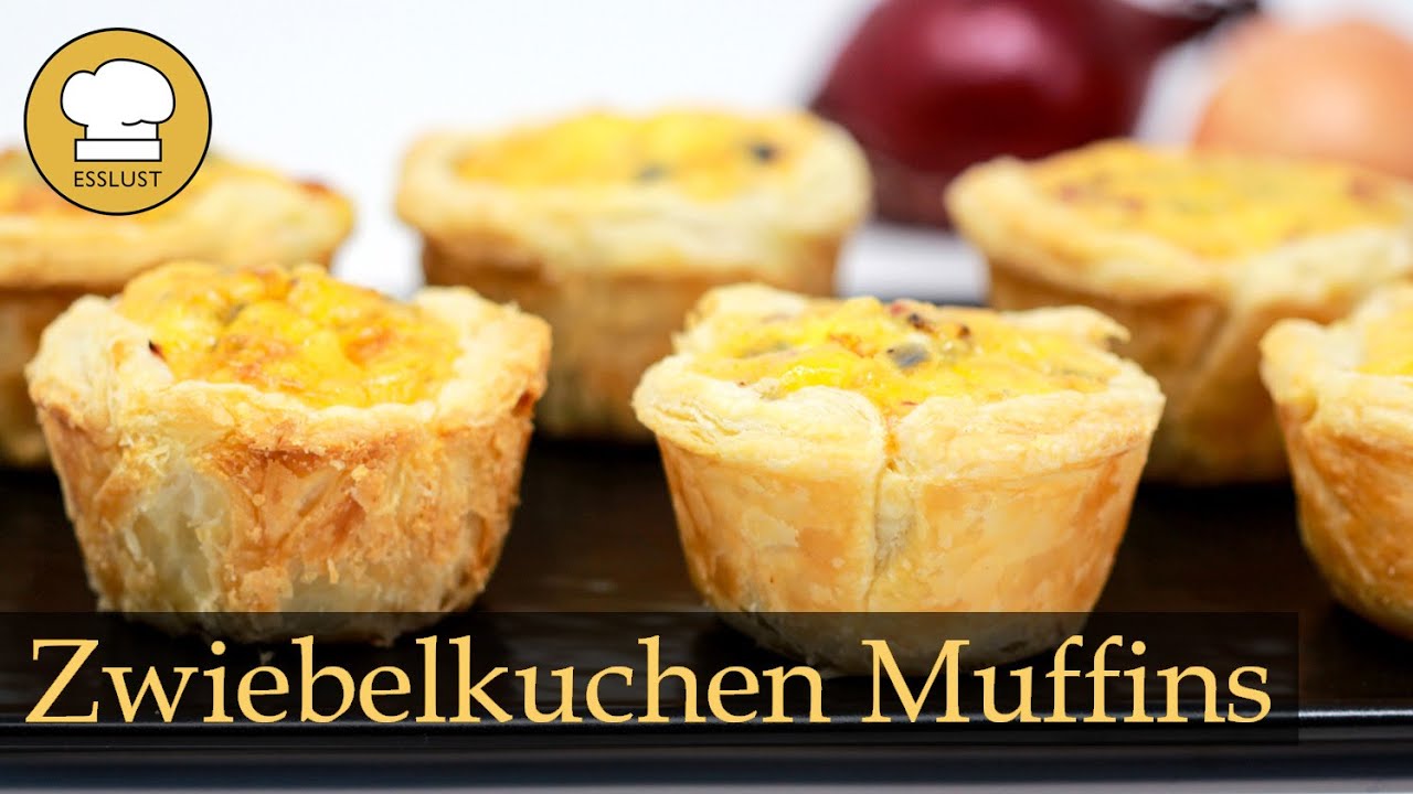 ZWIEBELKUCHEN MUFFINS - deftiges Fingerfood, Zwiebelkuchen mal anders