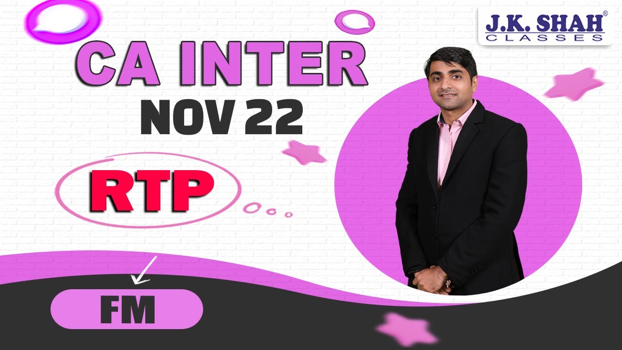 CA Inter | RTP Nov 22 | Financial Management