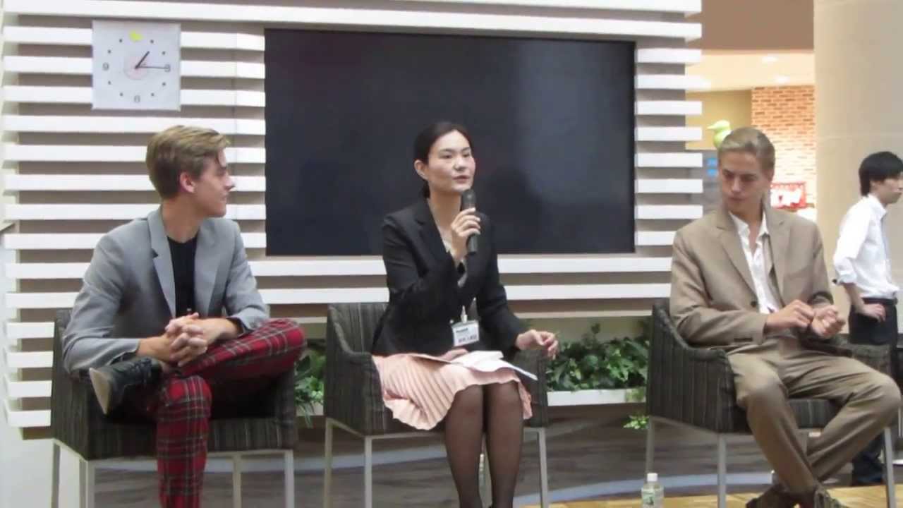 Dylan and Cole Sprouse talk show in tokyo japan