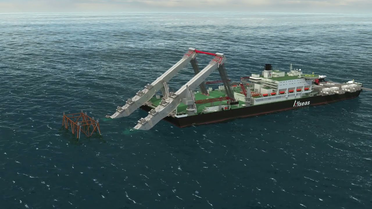 Pioneering Spirit jacket removal (animation)