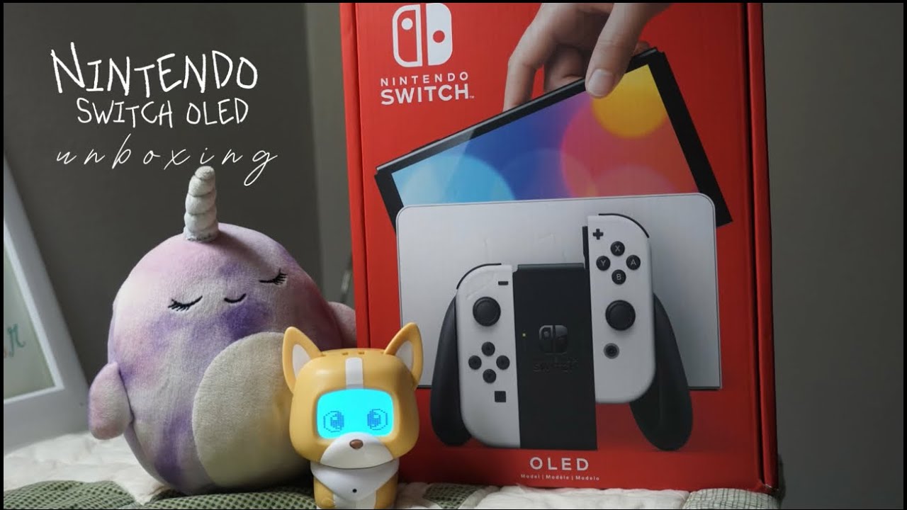 nintendo switch oled unboxing 🌷⊹ ࣪ ˖
