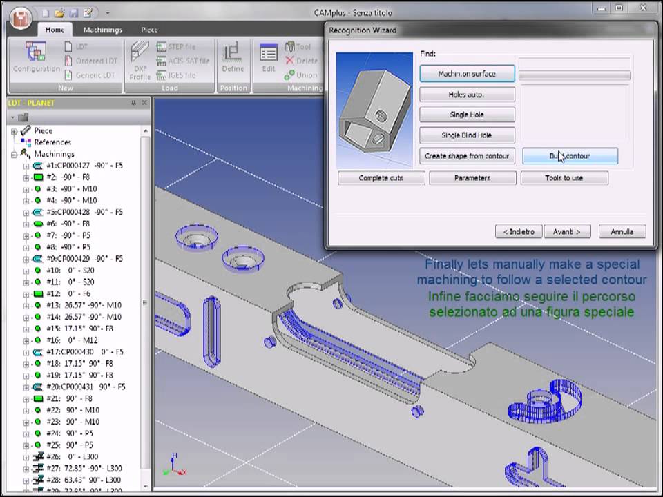 DRIVERCAD Option   3D piece importation in STEP ACIS SAT format with machining recognition