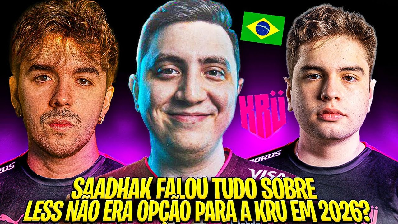 SAADHAK FALA SOBRE JOGAR AO LADO de LESS e MWZERA na KRU e REVELA TUDO sobre o TIME PARA 2026!