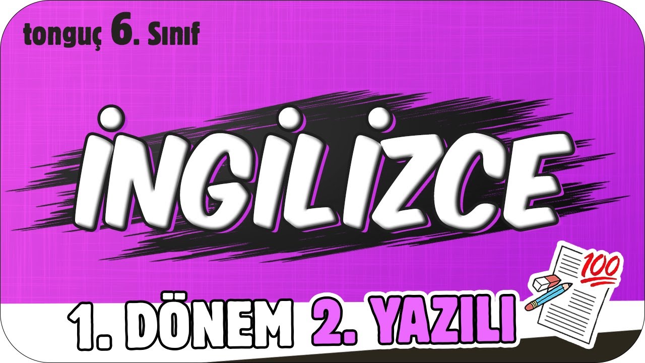 6.Sınıf İngilizce 1.Dönem 2.Yazılıya Hazırlık 📑 #2025