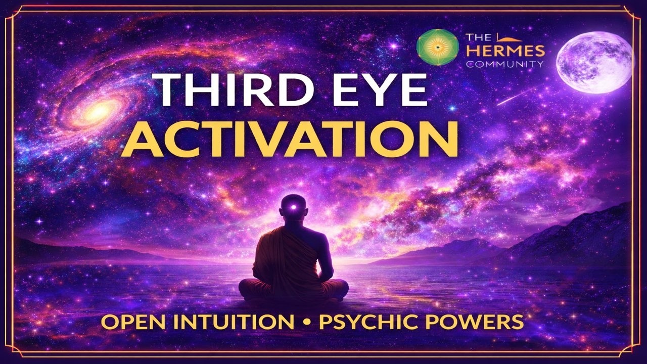 Sleep Hypnosis for Third Eye Activation 🌙 Open Your Pineal Gland While You Sleep (963Hz)