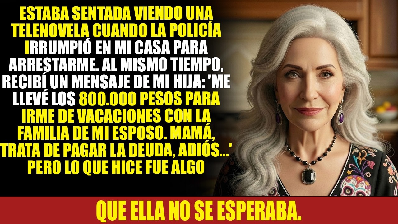Estoy viendo una telenovela y mi hija me texteó: 'Me llevé los 800.000 pesos, adiós'...