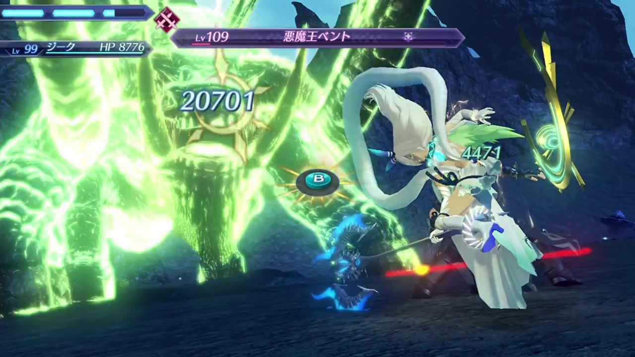 ゼノブレイド2　悪魔王ベントLv109　ジーク＋ヤエギリの強いやつと戦い隊
