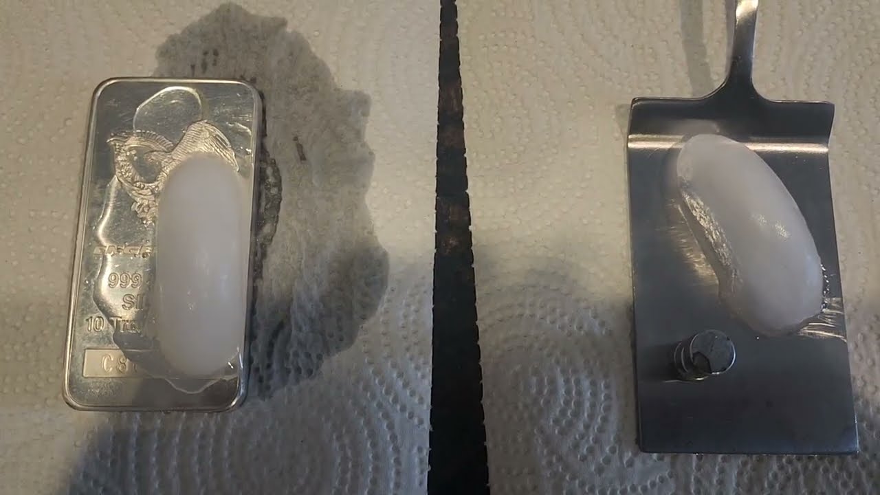 Silver vs Stainless Steel - Thermal Conductivity Melt Test With Ice Cube