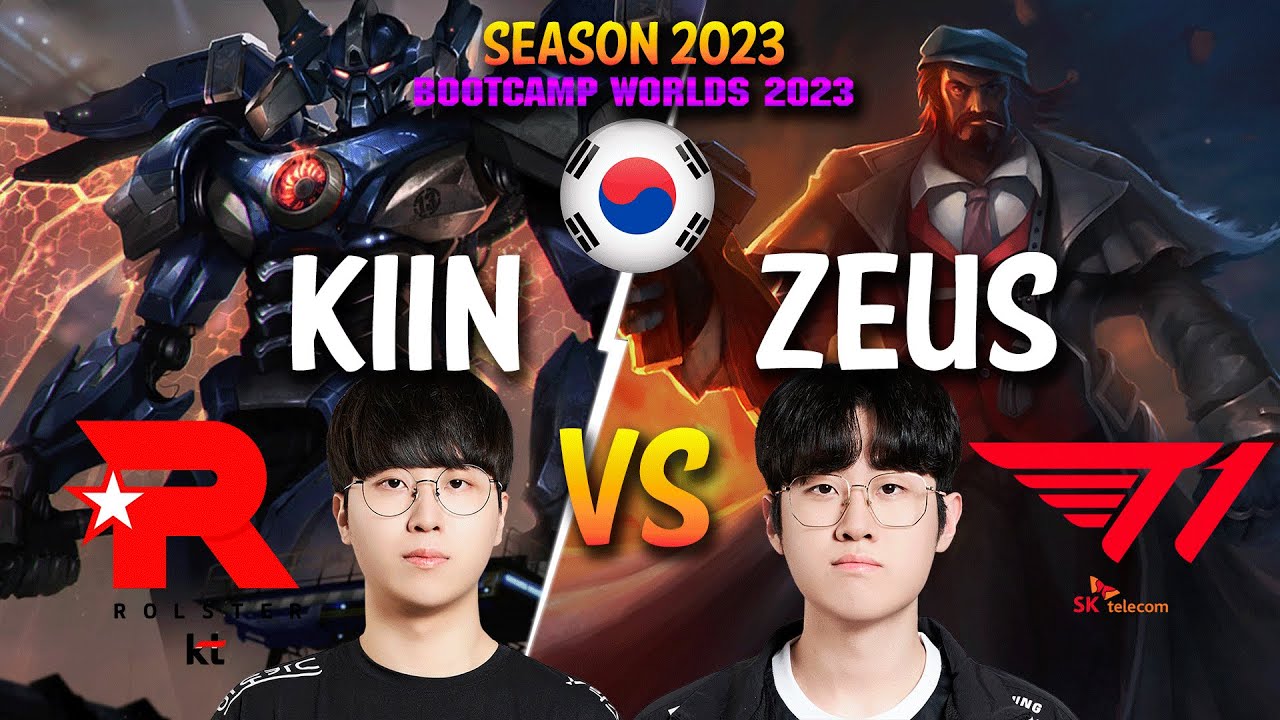 KT Kiin vs T1 Zeus - Kiin AATROX vs Zeus GRAVES Top - Patch 13.22 KR Ranked