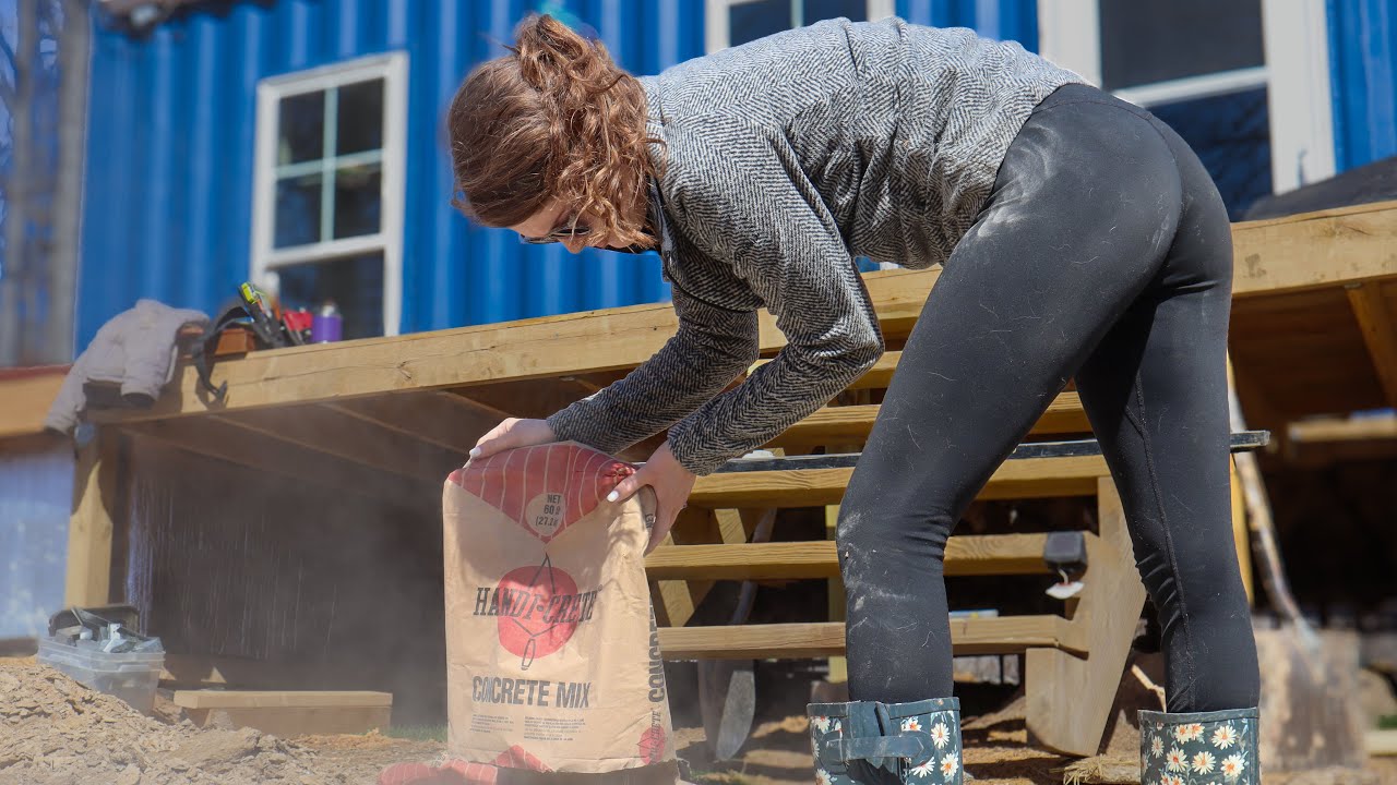 DRY POUR Concrete SLAB | OFF Grid CONTAINER HOUSE | Freezing Temps
