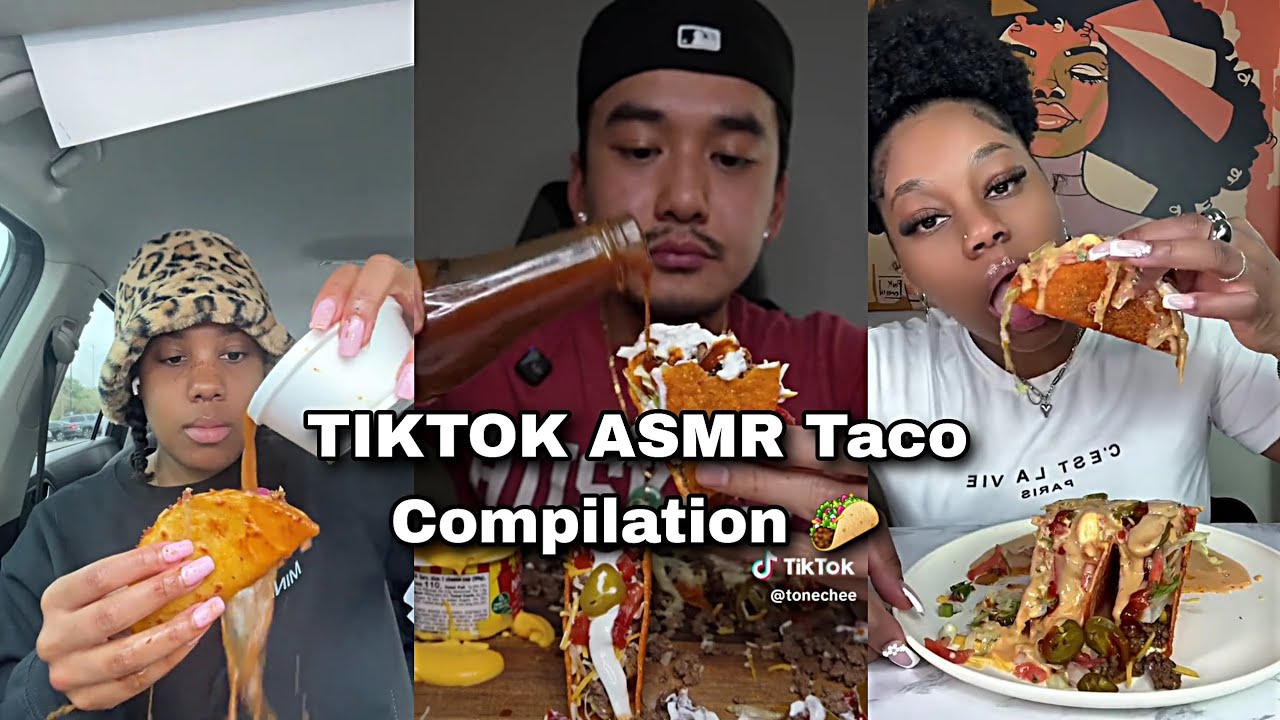 TikTok ASMR Taco Compilation 🌮 | no talking 🔇