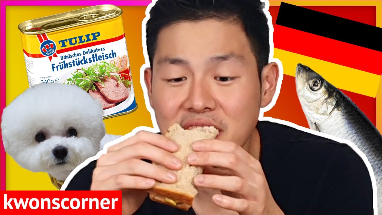 Korean Tries German Snacks | Chopped Liver + Canned Fish