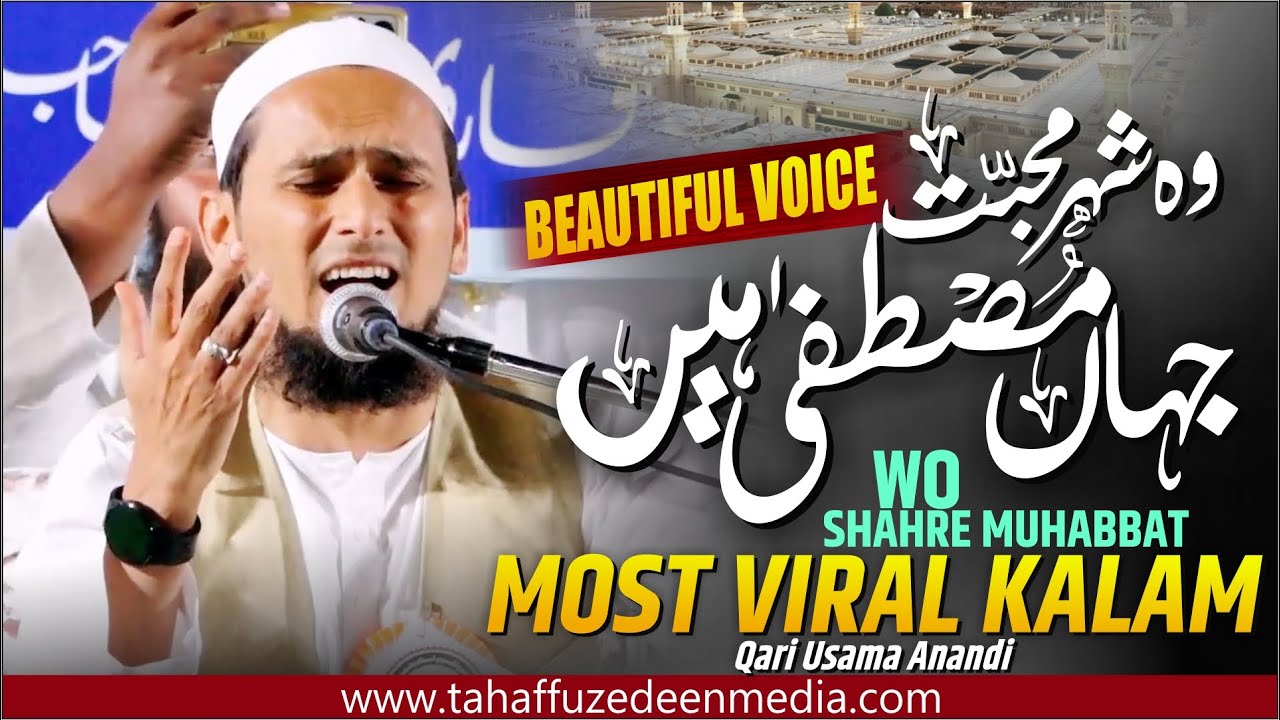 Heart Touching Voice | Wo Shaher e Muhabbat Jahan Mustafa Hai | Qari Usama Anandi | Emotional Kalam