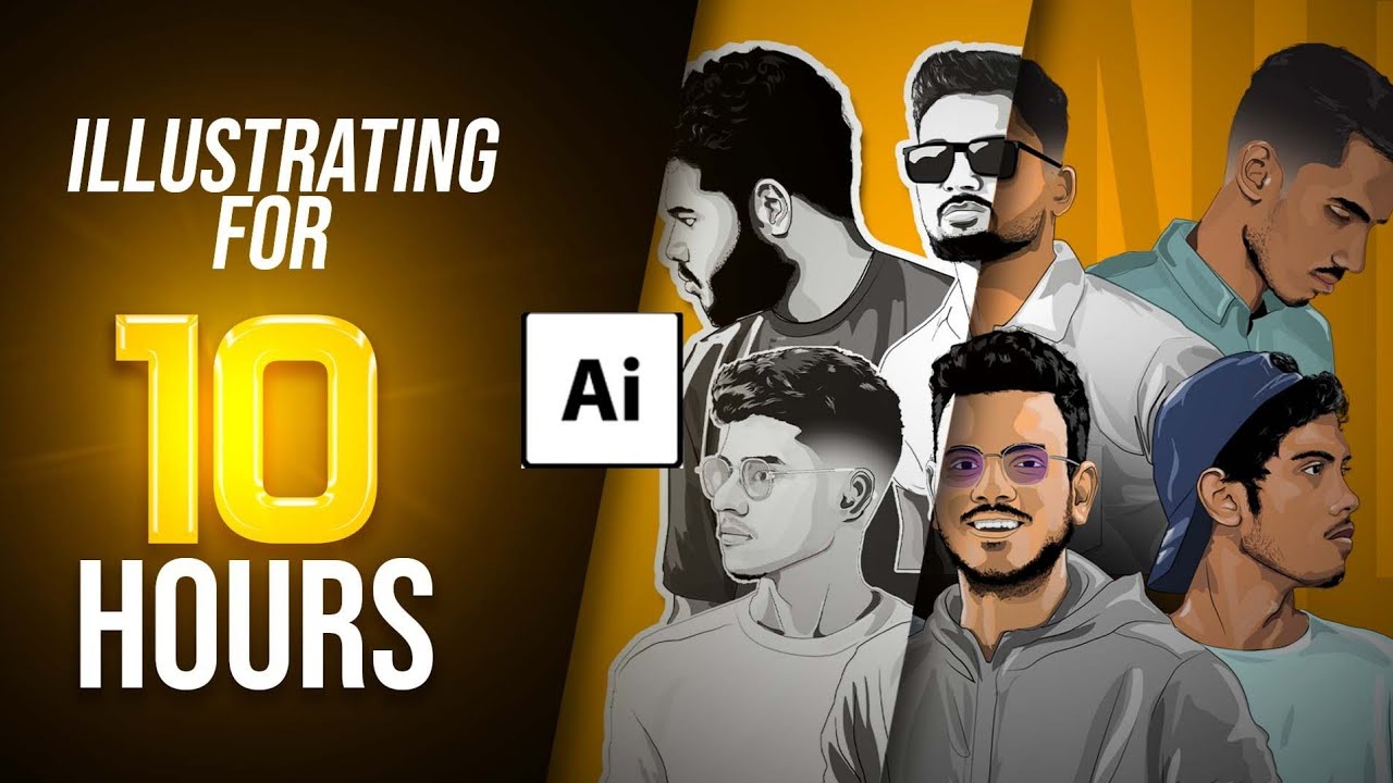 Illustrating for 10 HOURS | Portrait Illustration I Benny edit war #illustration  #bennyproductions