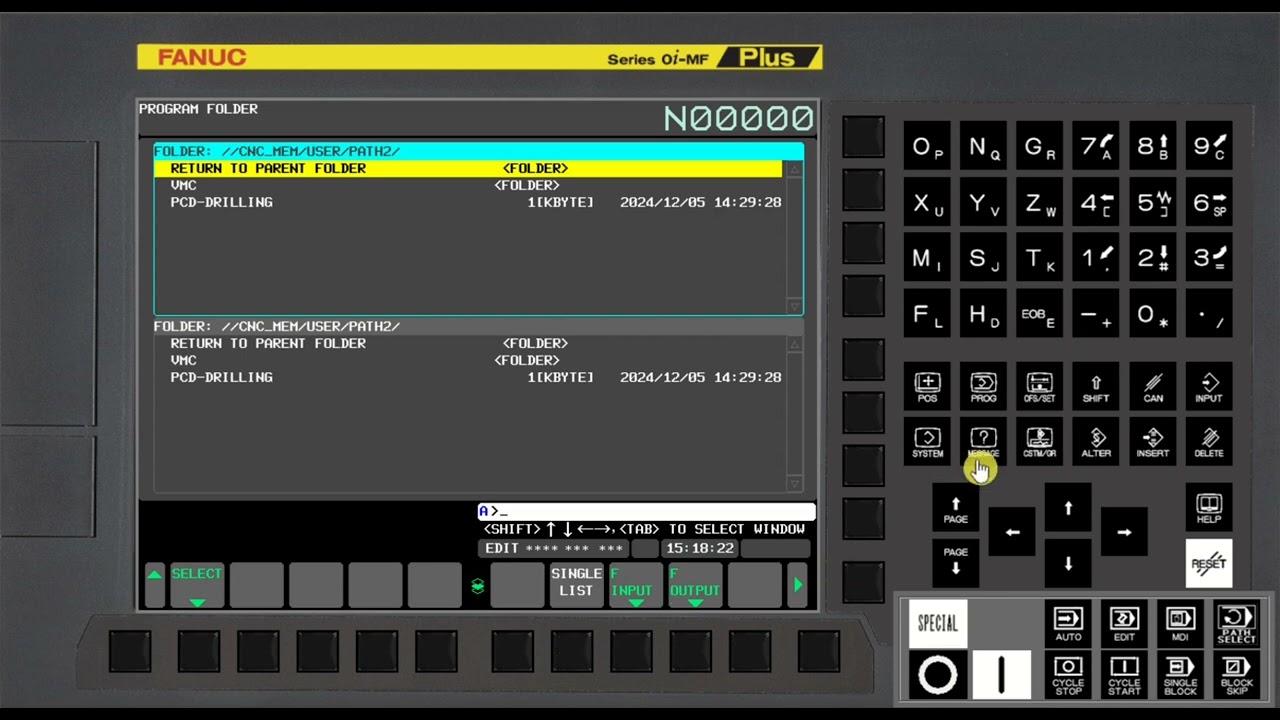 Program Copy From CF or USB to CNC MEMORY using Multi List in FANUC CNC