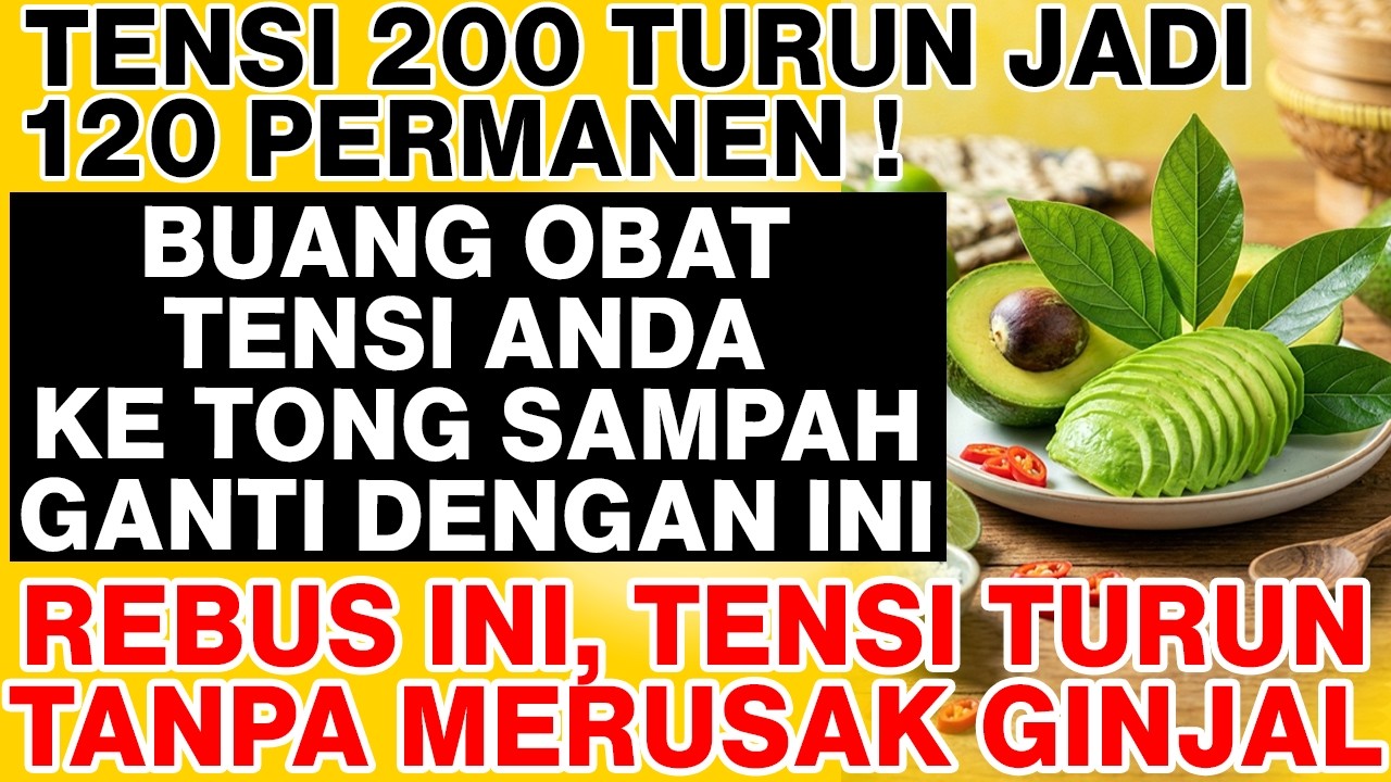 BUANG OBAT TENSI ANDA KE TONG SAMPAH! (TAPI Tonton Ini Dulu). Minum Ini Tensi 200 Jadi 120 Permanen!