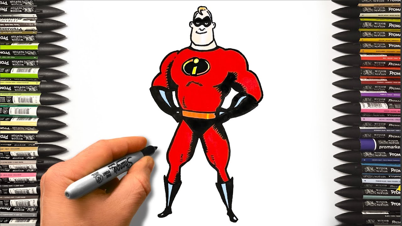Как нарисовать мистера Исключительного. Урок рисования #fortnite #howtodraw #incredibles