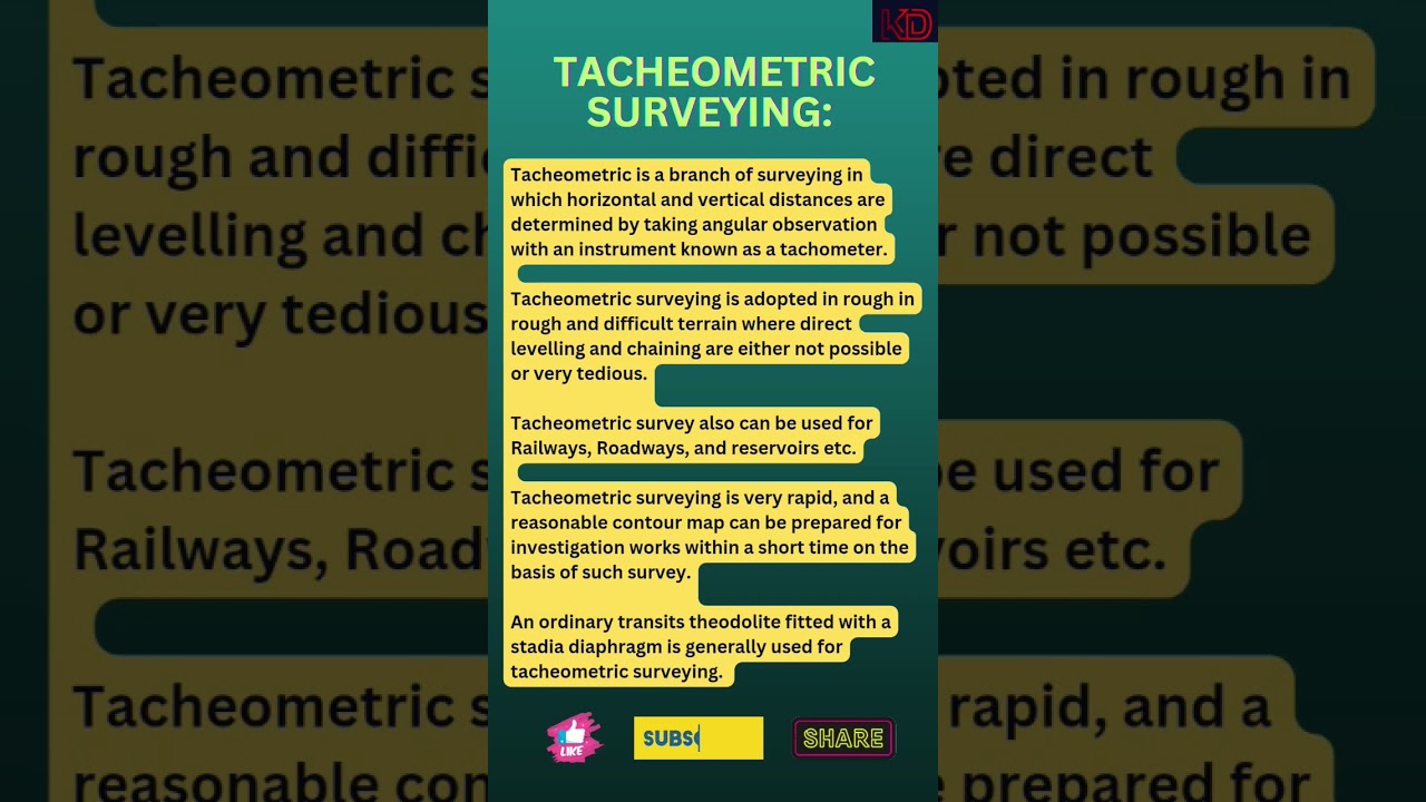 Tacheometric Surveying ll #surveying #surveywork